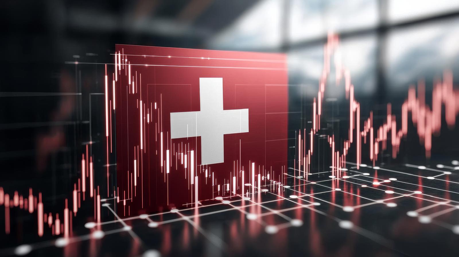 Swiss-themed visual with financial market context, representing banking guidance